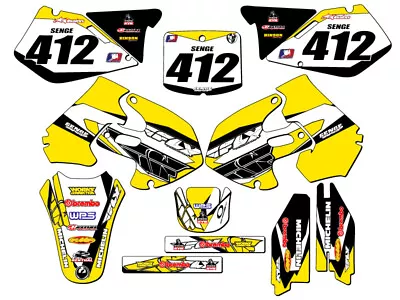 1999-2000 RM 250 13 FLY Yellow Senge Graphics Kit Compatible With Suzuki • $134.99