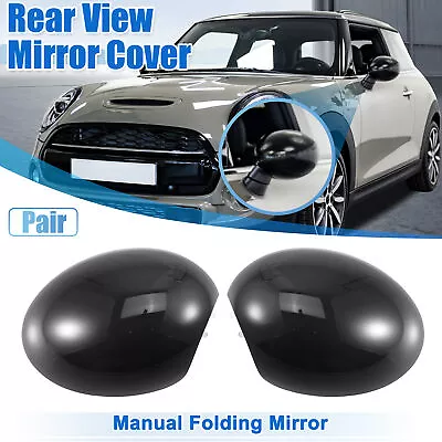 2 Pcs Manual Folding Mirror Rearview Mirror Cover For Mini Cooper R55 Black • $38.99