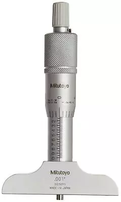 Mitutoyo 128-105 Vernier Depth Gauge Micrometer Type 0-1  Range 0.001  • $144.90