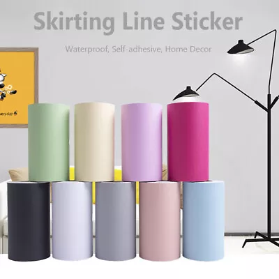 Self-adhesive Wall Border Stickers Skirting Line Waist Line Wallpaper Baseboard • £4.97