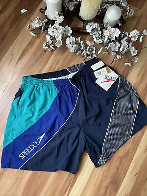 Speedo Shorts Mens Sz XL Swim Trunks Baggies Spellout Lined Vintage NWT • $29