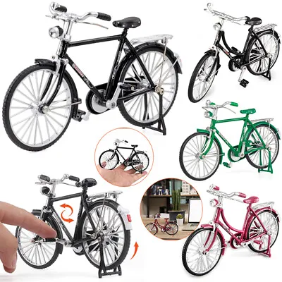 £11.99 • Buy 1:10 Scale Diecast Metal Retro Bicycle Toy Bike Men Miniature Collectible