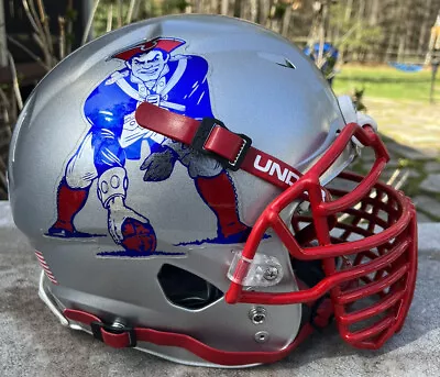 $295 • Buy New England Patriots Custom Full Size Authentic Vengeance Football Helmet BG GRL