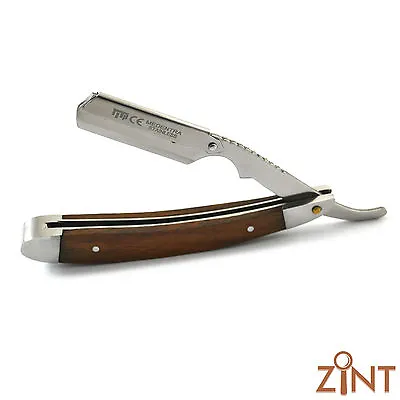 Professional Classic Cut Throat Straight Edge Wooden Steel Barber Safety  • £10.29