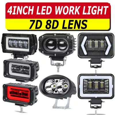 4inch LED Work Lights Bar Driving Reverse Fog Lamp Ffroad SUV 4WD 12V 24V 7D 8D • $28.49
