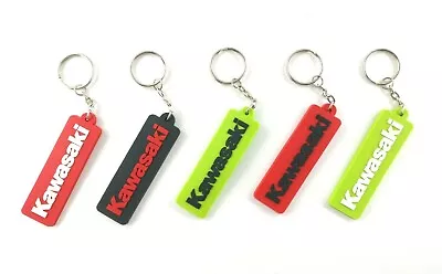 Free Ship 5pcs Kawasaki Rubber Motorcycle Keychain Mens Keychain Moto Key Ring • £9