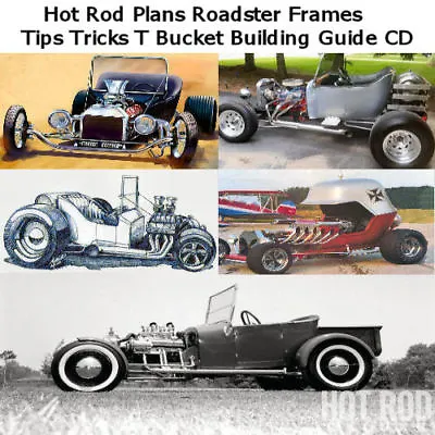 Hot Rod Plans Roadster Frames Tips Tricks T Bucket Building Guide  CD **NICE**  • $11.75
