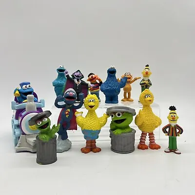 Sesame Street Figure Toy Lot Of 13 Cake Toppers PVC Elmo Big Bird Oscar Count • $49.99