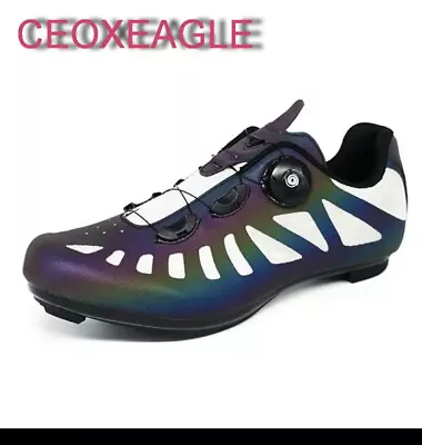 Mens Road Cycling Shoes Spin Bike Shoes Racing Bicycle Sneakers Size 8 • $27.99