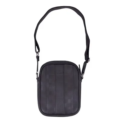 Ted Baker Black Waydon House Check Cross Body PU Flight Bag 265726 19 Cm • £44.99