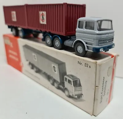 £39.99 • Buy Vintage 1971 Wiking 52s Mercedes Truck & Trailer With Containers Load HO 1/87