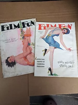 Film Fun Magazine Lot Of 2 Jan 1933 & Aug 1937 Vintage Cinema Hollywood  • $35