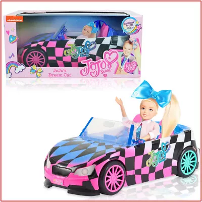 Nickelodeon JoJo Siwa DREAM Convertible CAR -Fits 2 Dolls Rainbow Checks ❤️NEW❤️ • $41.16