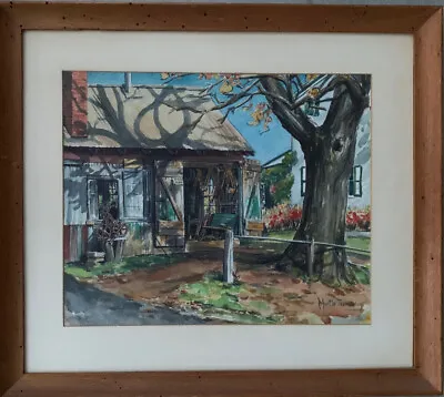 MYRTLE TREMBLAY ORIGINAL Watercolor Landscape Farmhouse Hand Signed • $185