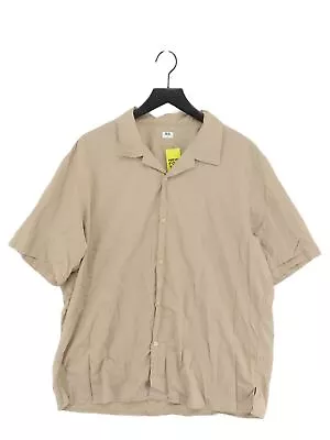 Uniqlo Men's Shirt XL Tan Lyocell Modal With Cotton Basic • £7.60