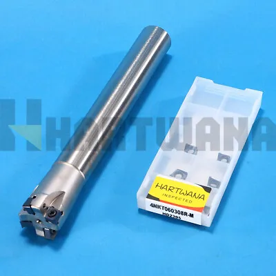 90 Degree Indexable End Mill 25mm 4 Flute Square Shoulder Milling Inserts 4NK06 • $70.20