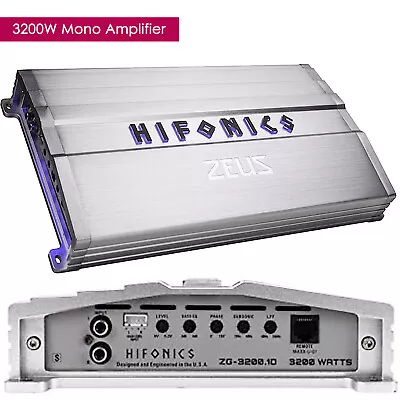 Hifonics Zeus ZG-3200.1D 3200W Mono Subwoofer Class D Car Audio Amplifier Amp • $199.99