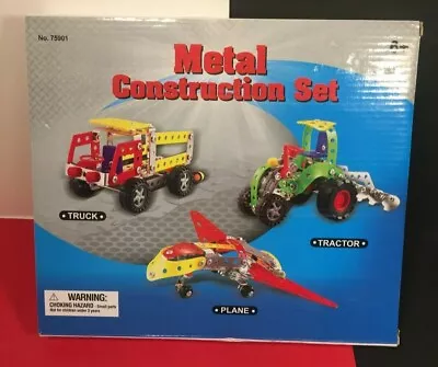 Metal Construction Set 3-1 Truck Plane Tractor 94 Piece Building Toy Kit New  • $7.50