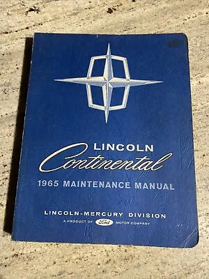 VINTAGE ORIGINAL 1965 LINCOLN CONTINENTAL MAINTENANCE MANUAL - Illustrated • $39.95