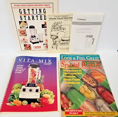 Vita Mix Super 5000 TNC Original Recipe Books Instruction Manual And More 6 Pc • $22