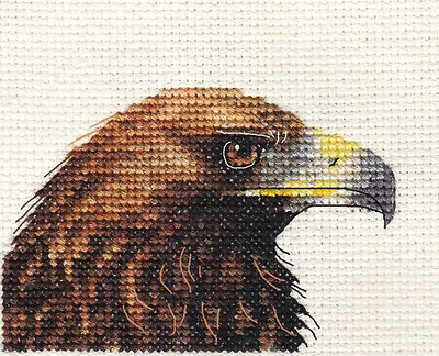 £9.95 • Buy GOLDEN EAGLE ~ Bird Of Prey Full Counted Cross Stitch Kit + All Materials  *FIDO