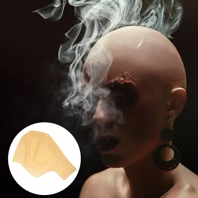 Latex Bald Caps Head Wig Cap Thick Bald Cosplay Hat Fancy Dress Makeup Cost XXL • $11.65