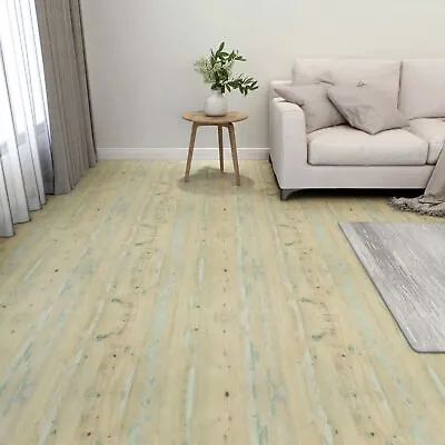 Self-adhesive Flooring Planks 20 Pcs PVC 1.86 M² Light Brown G0Q9 • £43.22