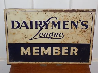 Vintage Dairymen’s League Member Metal Sign • $155