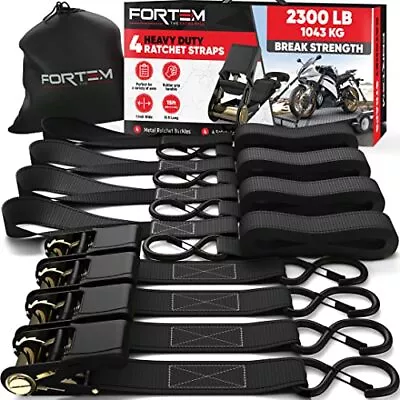 Motorcycle Bike ATV Tie Down Heavy Duty Straps Ratchet Durable Transport 2300lb • $83.37