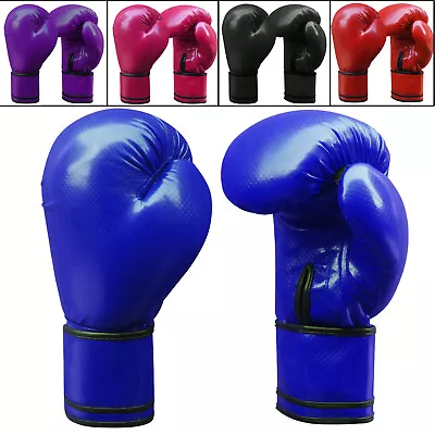 Junior Boxing Gloves Kids Training Sparring Punch Bag Leather Gloves 4 6 8 OZ • £11.39