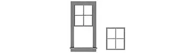 Tichy-Train Double Hung Window 4/4 (6) - O Scale Model Railroad Building • $3.47