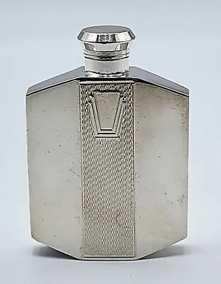 Vintage Art Deco James Dixon & Sons Silver Plated Hip Flask 1930s Monogrammed  • $185.13