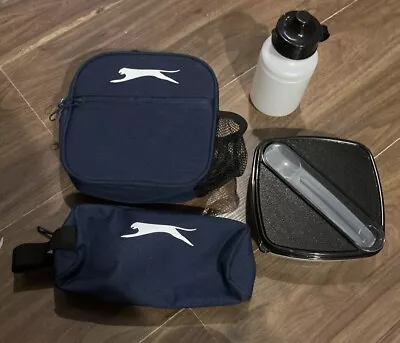 Slazenger Lunch Set With Pencil Case In Blue New • £0.99