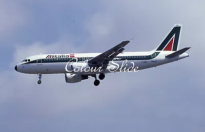 Alitalia Airbus A320-214 I-BIKE LHR 7.99 Colour Slide Aviation Aircraft • $2.47