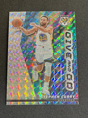 2022-23 Panini Mosaic STEPHEN CURRY Give And Go Silver Prizm Card Holo #11 • $2