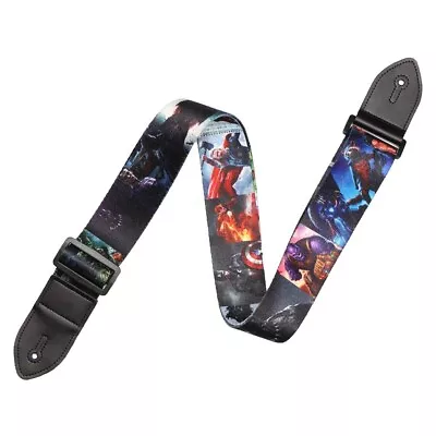 Marvel Comics 2 Inches Wide Guitar Straps | Polyester With Genuine Leather • $14.15
