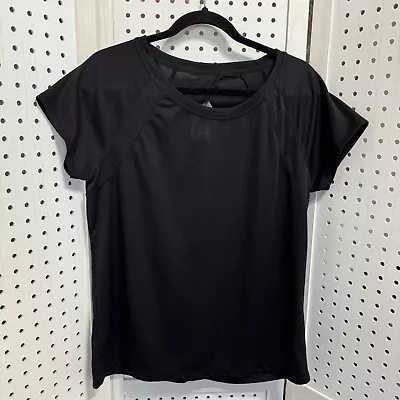 Made For Life Shirt Womens Size Large Black Short Sleeve Athletic Top Quick-Dri • $9.99