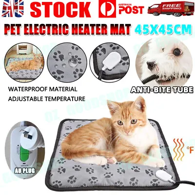 Waterproof Electric Pet Heat Pad Heated Heating Mat Blanket Dog Cat Bunny Bed OZ • $13.88