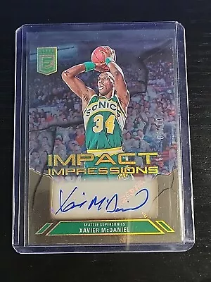 2023-24 Elite Xavier McDaniel Auto Impact Impressions Gold /10 SP RARE #II-XAV • $55.50