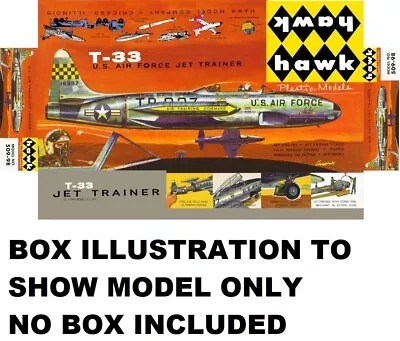 Lockheed T-33 Usaf Jet Trainer 1:48 Scale 1958 Vintage Hawk Kit #509-98 No Box • $8.99