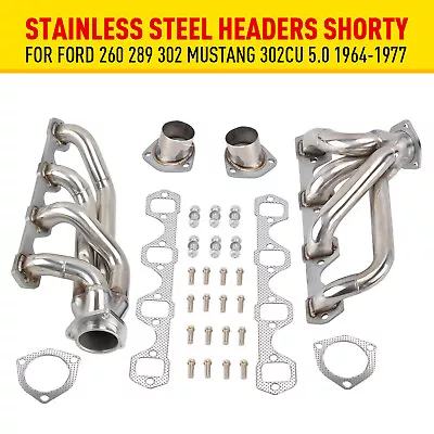 US Stainless Steel Headers Shorty For Ford 260 289 302 Mustang 302CU 5.0 1964-u8 • $138.69