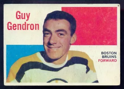 1960-61 TOPPS HOCKEY NHL #31 GUY GENDRON EX BOSTON BRUINS Card • $33.99