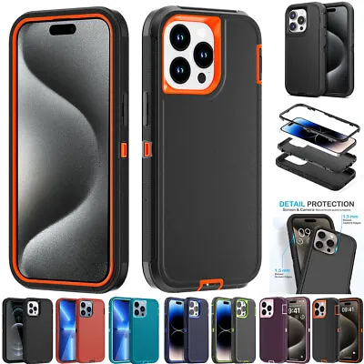 For IPhone 14 15 13 12 Pro Max Case Heavy Duty Defender Shockproof Rugged Cover • $5.99