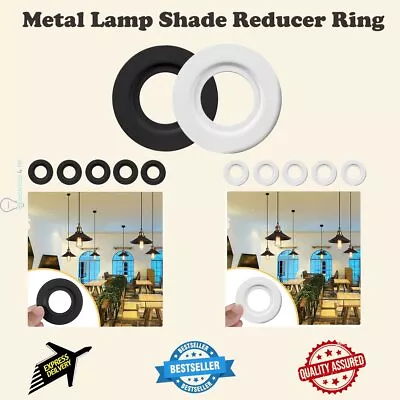 Lamp Shade Reducer Ring Light Fitting Washer / Converter Metal Plate / Adapter • £2.99