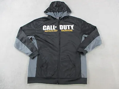 Call Of Duty Sweater Youth Extra Large Black Gray Hoodie Advanced Warfare Zip Up • £9.90
