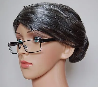 Old Lady Grey Wig Fancy Dress Wig With Bun. Granny Teacher Mother Nurse. Uk • $8.75