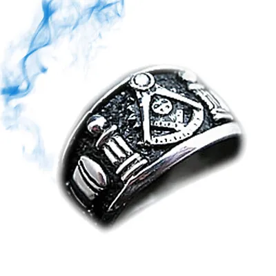 £71.56 • Buy Masonic Solid Sterling Silver Blue Lodge Past Master Mason Men's Ring !!!!