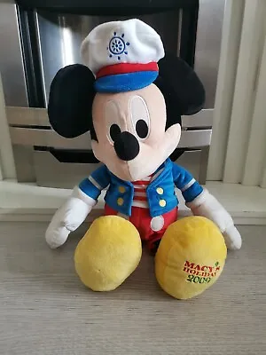 Macy's Plush Teddy Holiday Mickey Mouse Sailor Talking • £16