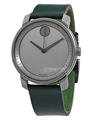 Brand New Movado Bold Men’s 40mm Green Leather Strap Watch 3600570 • $229