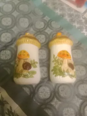 Merry Mushroom Salt And Pepper Shakers Vintage 70s Sears Roebuck • $22